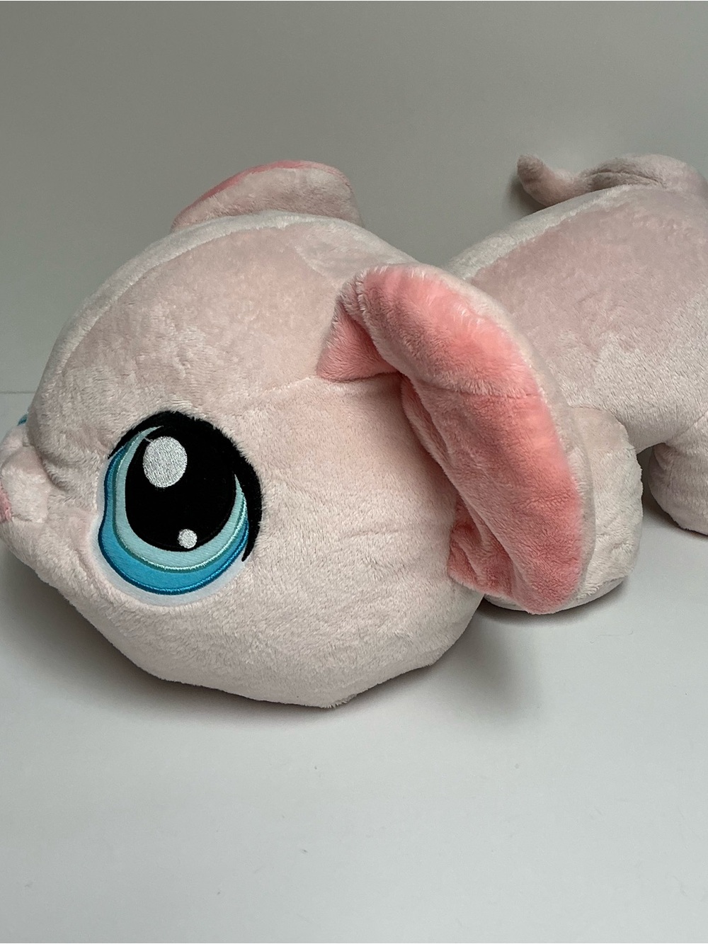 Vintage Littlest Pet Shop Large Plush Pink Mouse Jumbo Stuffed Animal 2005 LPS